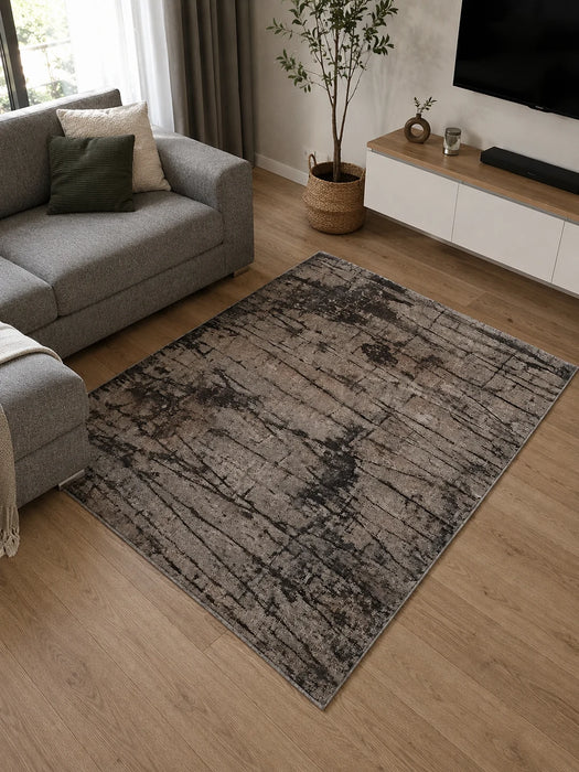 Covor Modern Gri Maro pentru Living și Dormitor - Mira 24156