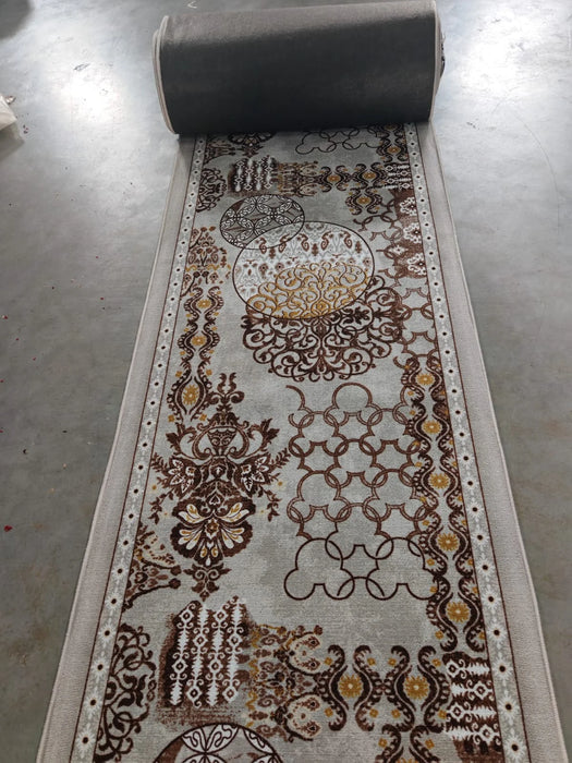 Traversă Covor pentru Hol, Suport Pâslă, Festonată – Print Zara 01506, Mai Multe Lățimi