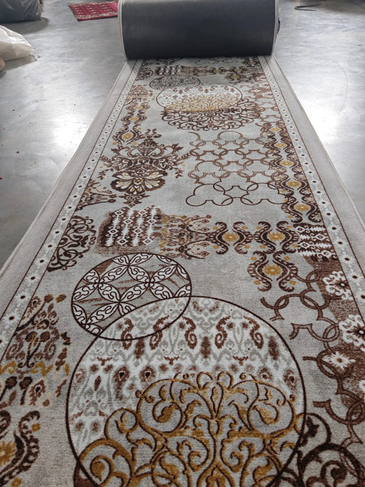 Traversă Covor pentru Hol, Suport Pâslă, Festonată – Print Zara 01506, Mai Multe Lățimi