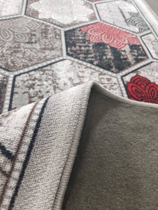 Traversă Covor pentru Hol, Suport Pâslă, Festonată – Print Zara 01608, Mai Multe Lățimi