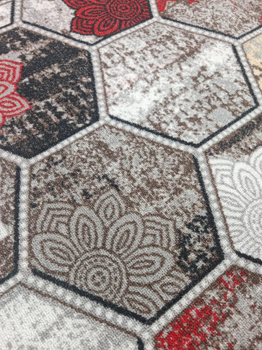 Traversă Covor pentru Hol, Suport Pâslă, Festonată – Print Zara 01608, Mai Multe Lățimi