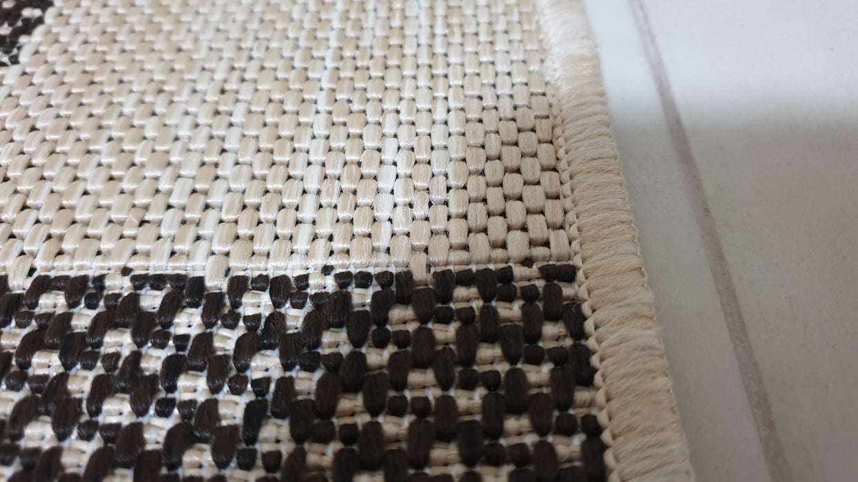 Baza antiderapanta traversa covor bucatarie bej maro, sistem antialunecare