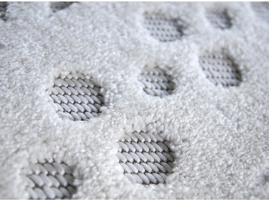 Detaliu textura covor alb modern tesatura rezistenta