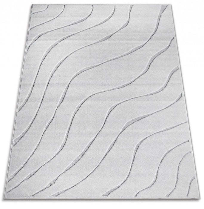 Covor alb modern pentru living