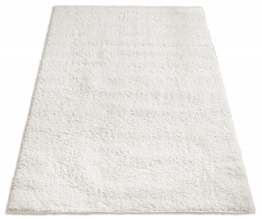 Covor alb pufos si gros pentru living, covor modern confortabil pentru casa