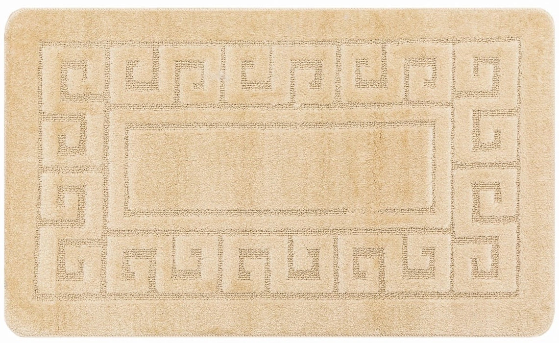 covor baie bej antiderapant model modern covoras baie confortabil