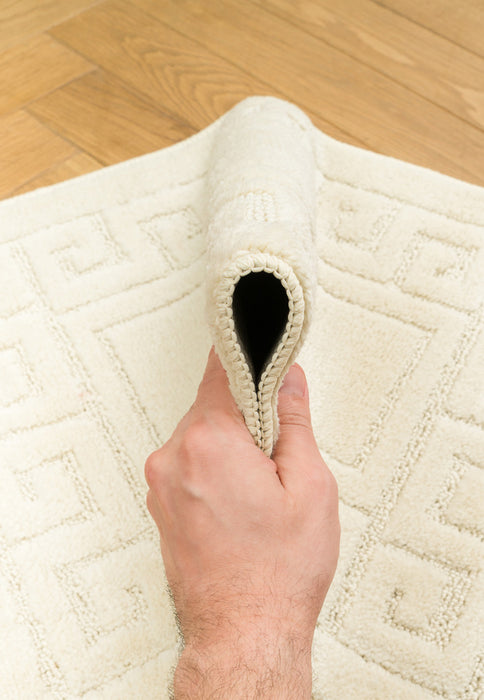 covor baie ecru antiderapant moale si absorbant covoras baie confortabil