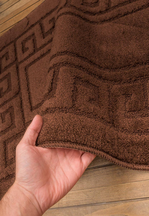 covor baie maro antiderapant moale si absorbant covoras baie confortabil