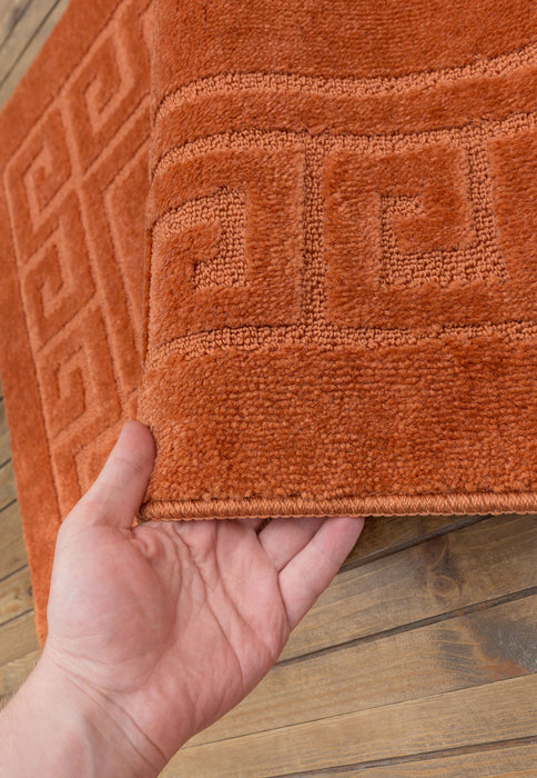 covor baie portocaliu antiderapant moale si absorbant covoras baie confortabil