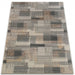 Covor bej gri modern cu design geometric minimalist si nuante neutre elegante