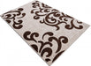 Covor bej maro modern cu design decorativ pentru living