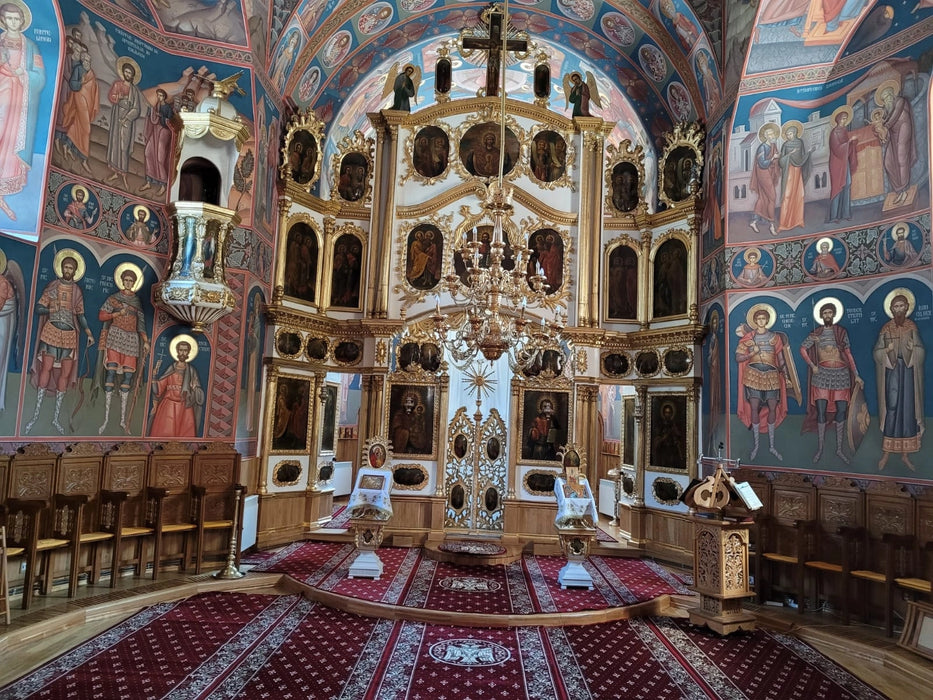 Covor biserica grena cu vultur bicefal pentru altar
