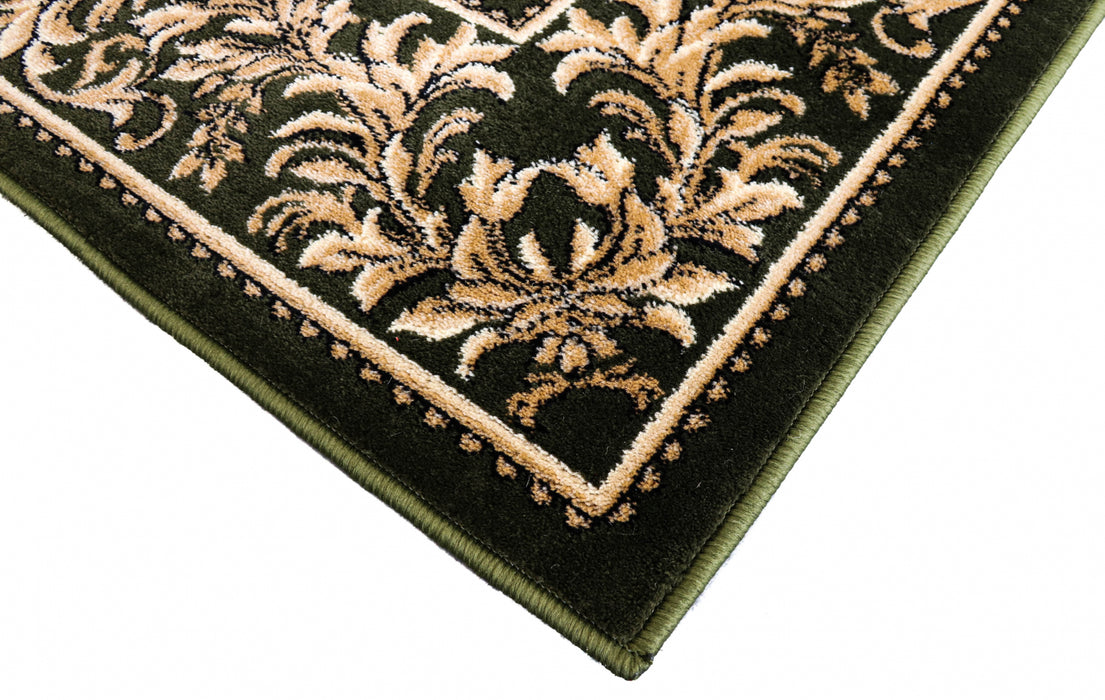 Bordura ornamentala covor bisericesc verde cu elemente traditionale