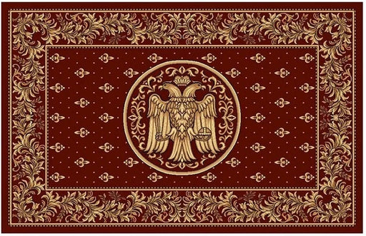 Covor bisericesc grena cu vulturi, model clasic