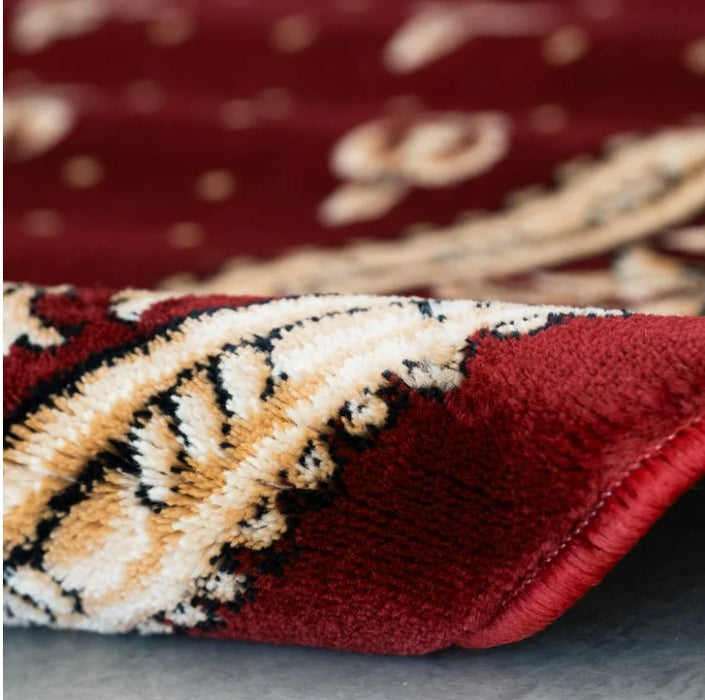 Grosime covor bisericesc oval grena, material rezistent pentru trafic intens