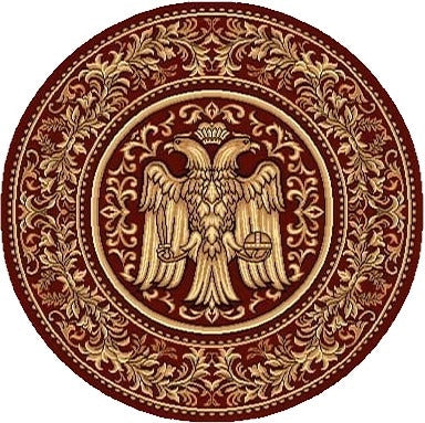 Covor bisericesc rotund culoare grena