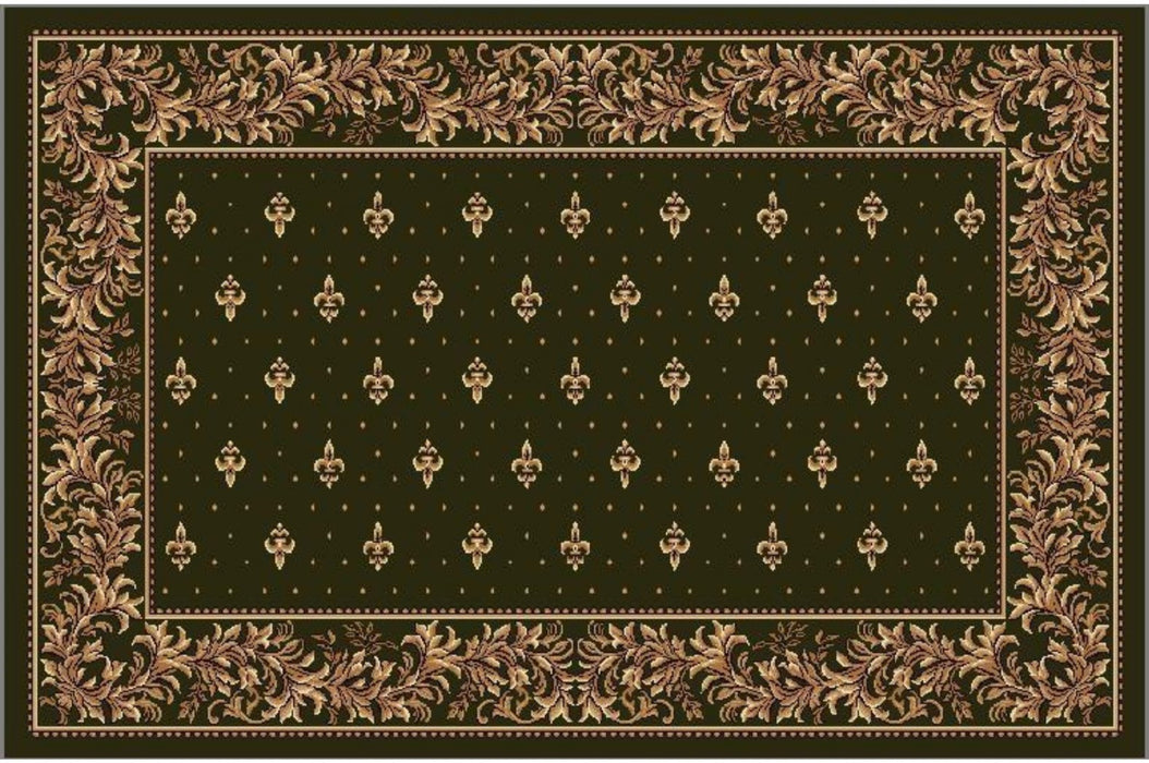 Covor bisericesc verde cu model traditional, potrivit pentru biserica