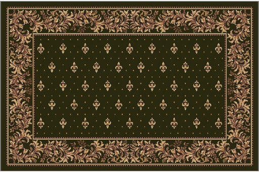 Covor bisericesc verde cu model traditional, potrivit pentru biserica
