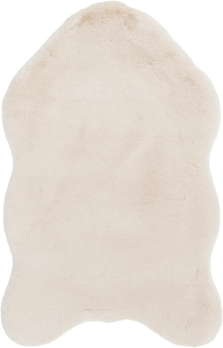 Covor blanita crem forma naturala, pufos si elegant, ideal pentru living sau dormitor