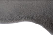 Detaliu covor blanita gri, margine finisata si textura pufoasa, ideal pentru decor modern