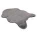 Covor blanita gri forma naturala, pufos si moale, ideal pentru dormitor sau decor cozy