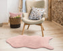 Covor blanita roz pufos pentru living, design modern si decorativ, ideal pentru un ambient cozy si elegant