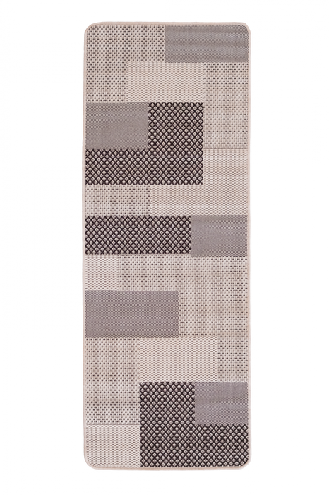 Covor bucatarie antiderapant crem model geometric modern usor de curatat