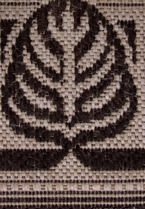 Covor bucatarie bej maro din iuta model modern fir plat usor de curatat