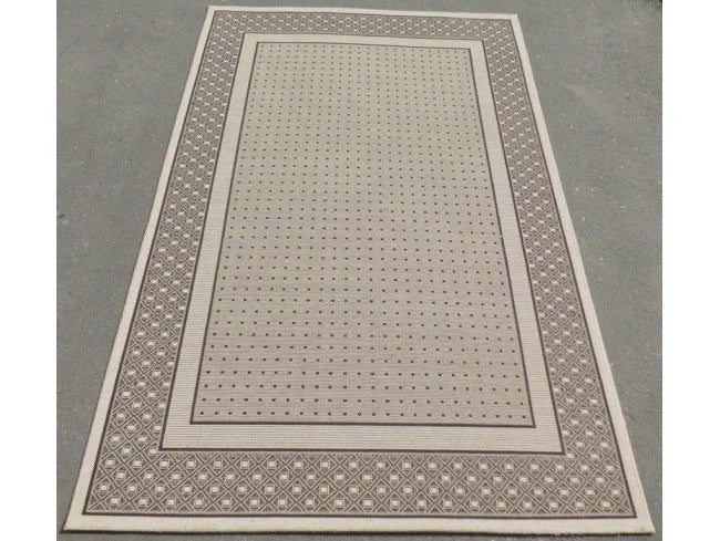 Covor bucatarie crem maro model geometric modern potrivit pentru bucatarie