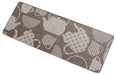 Covor bucatarie crem cu model cafea decorativ, covor antiderapant pentru bucatarie