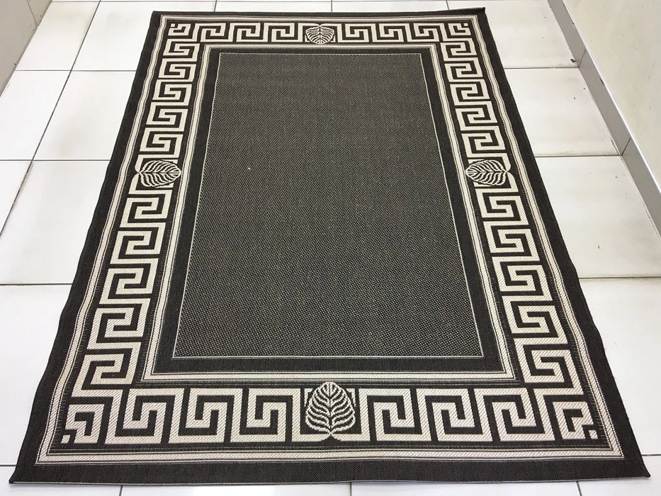 Covor bucatarie fir plat din iuta maro model modern pentru bucatarie