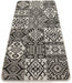 Covor bucatarie gri cu model decorativ modern, covor antiderapant pentru bucatarie