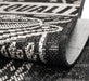 Detaliu covor bucatarie gri negru cu textura antiderapanta, covor modern pentru bucatarie