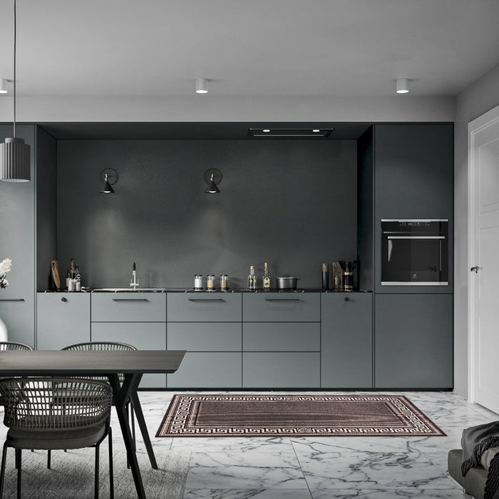 Covor bucatarie din iuta maro model modern usor de intretinut