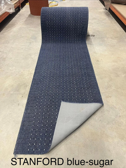 Covor bucatarie lung antiderapant albastru, traversa rezistenta pentru bucatarie si hol