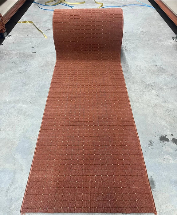 Covor bucatarie lung antiderapant portocaliu, traversa rezistenta pentru bucatarie si hol