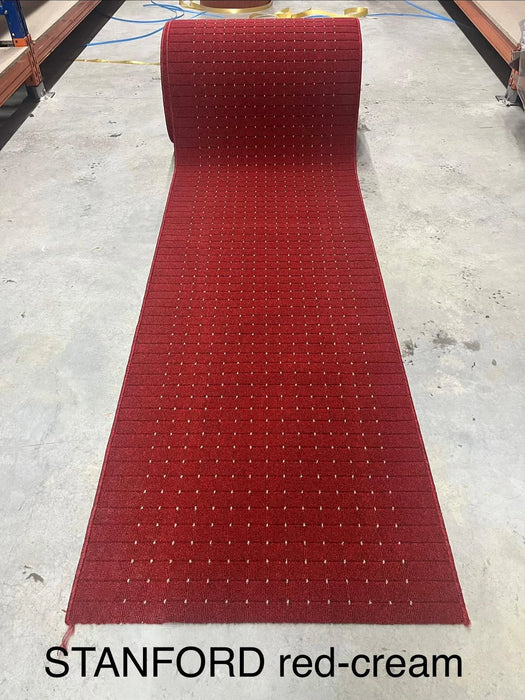 Covor bucatarie lung antiderapant rosu, traversa rezistenta pentru bucatarie si hol