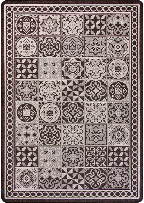 Covor bucatarie maro antiderapant model geometric modern lavabil ideal pentru bucatarie