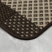 Covor bucatarie maro antiderapant model geometric modern potrivit pentru bucatarie