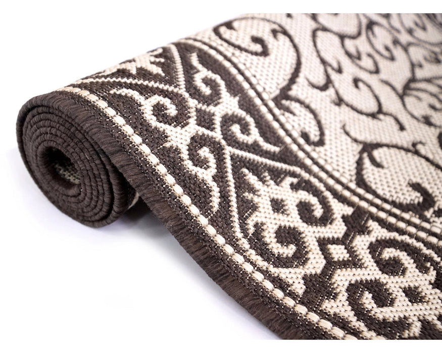 Covor bucatarie maro bej design decorativ modern potrivit pentru bucatarie
