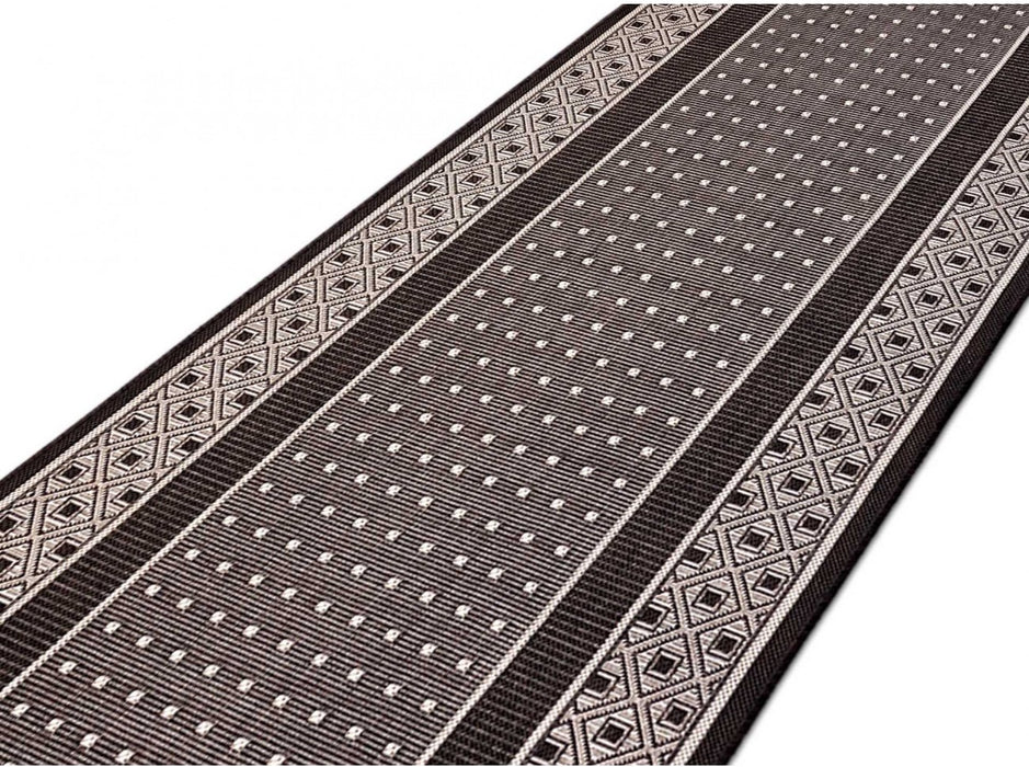 Covor bucatarie maro lavabil model modern rezistent pentru utilizare zilnica