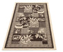 Covor bucatarie maro model decorativ cu design modern usor de intretinut