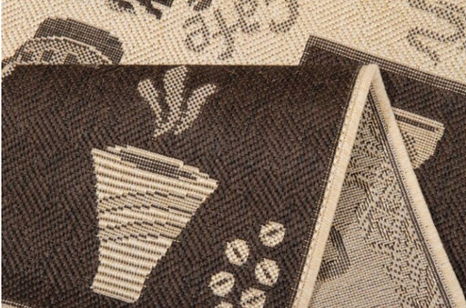 Covor bucatarie model cafea maro bej, traversa bucatarie moderna pentru bucatarie