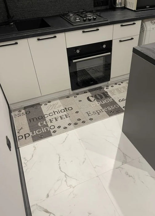 Covor bucatarie modern gri lavabil usor de curatat