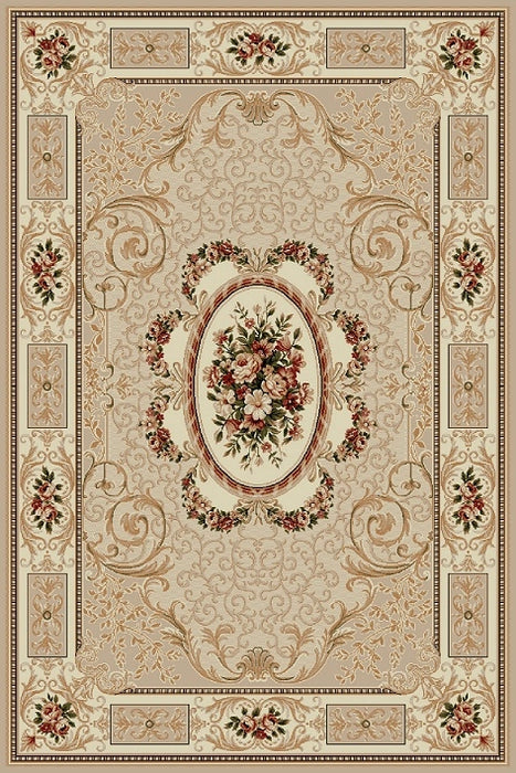 covor clasic bej model Lotos 542, vedere completa