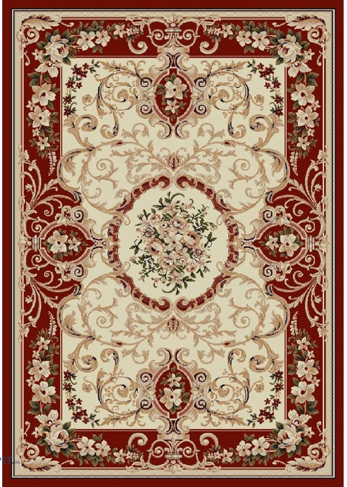 Covor clasic floral cu model traditional, potrivit pentru living sau dormitor