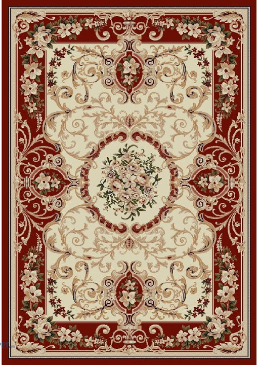 Covor clasic floral cu model traditional, potrivit pentru living sau dormitor