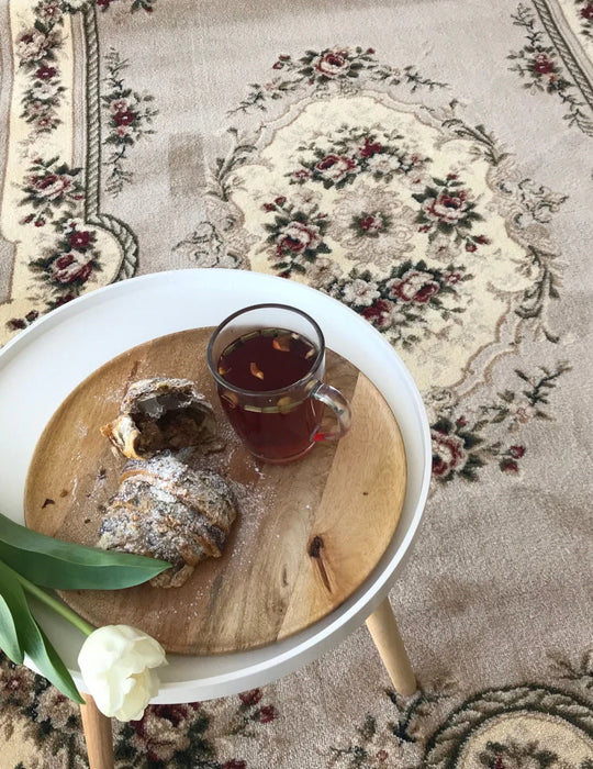 covor clasic floral bej 575