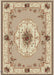 Covor clasic floral bej crem cu model traditional, potrivit pentru living sau dormitor