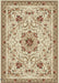 Covor clasic floral crem bej cu model traditional, potrivit pentru living sau dormitor